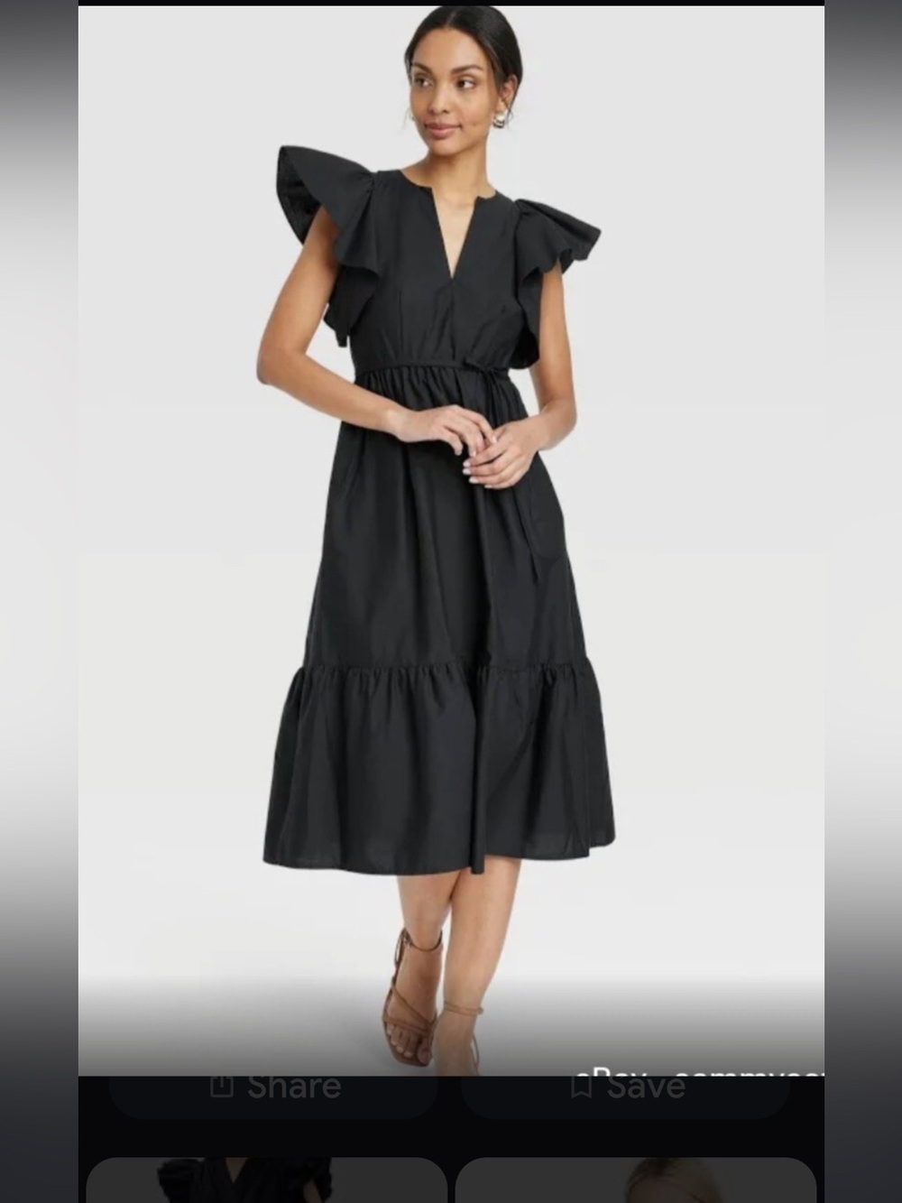 a new day flutter sleeve dress Size M